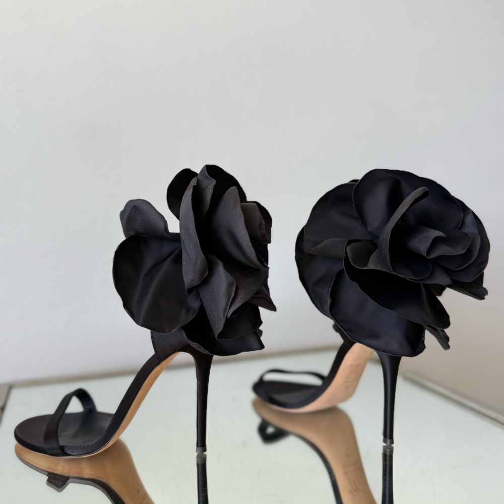 New GIUSEPPE ZANOTTI Peony 115mm Sandals In Schwarz $1,395 37 - Picture 7 of 13
